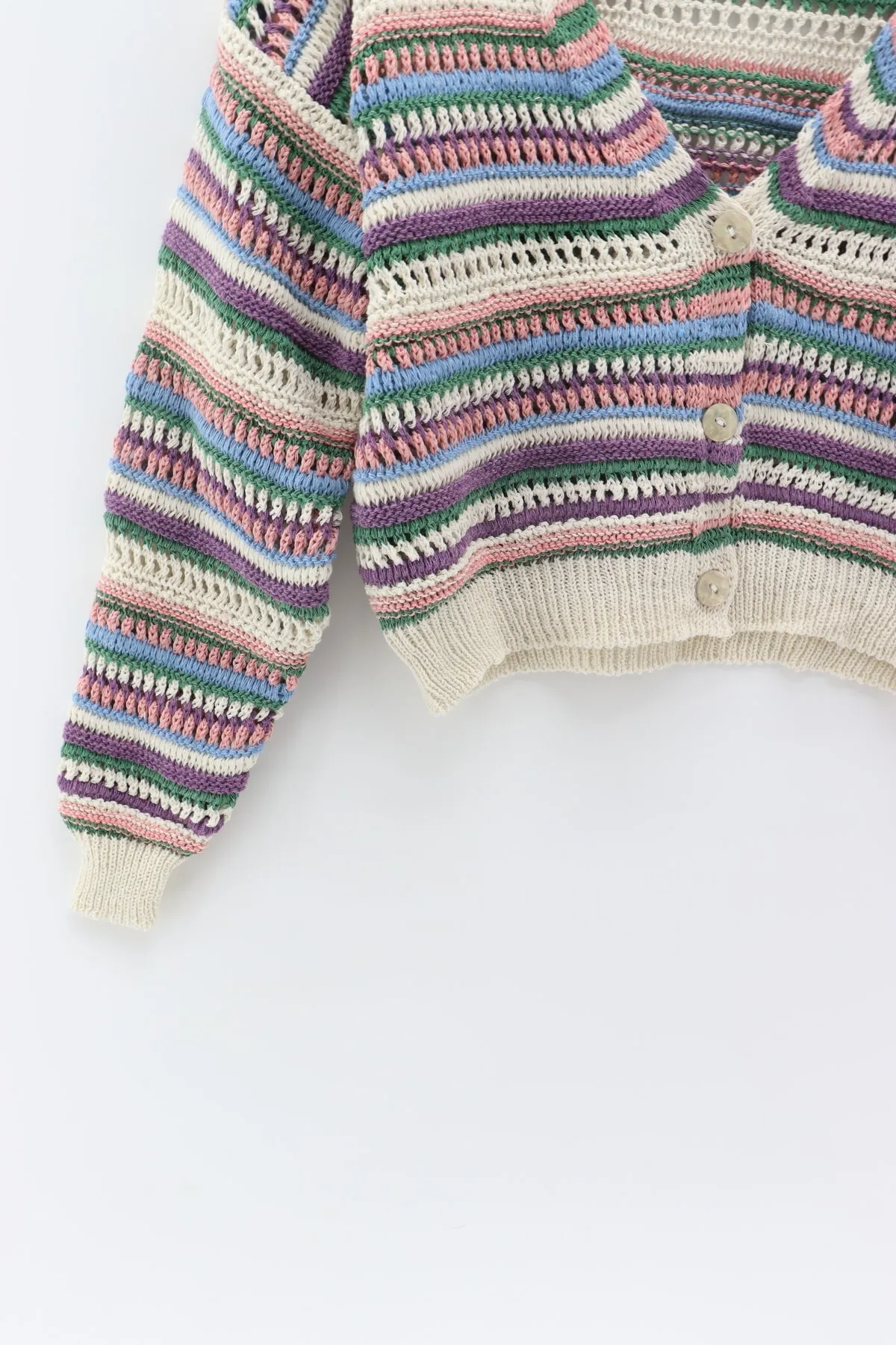 macharelbasic  Strickjacke - Beige - Regular Fit