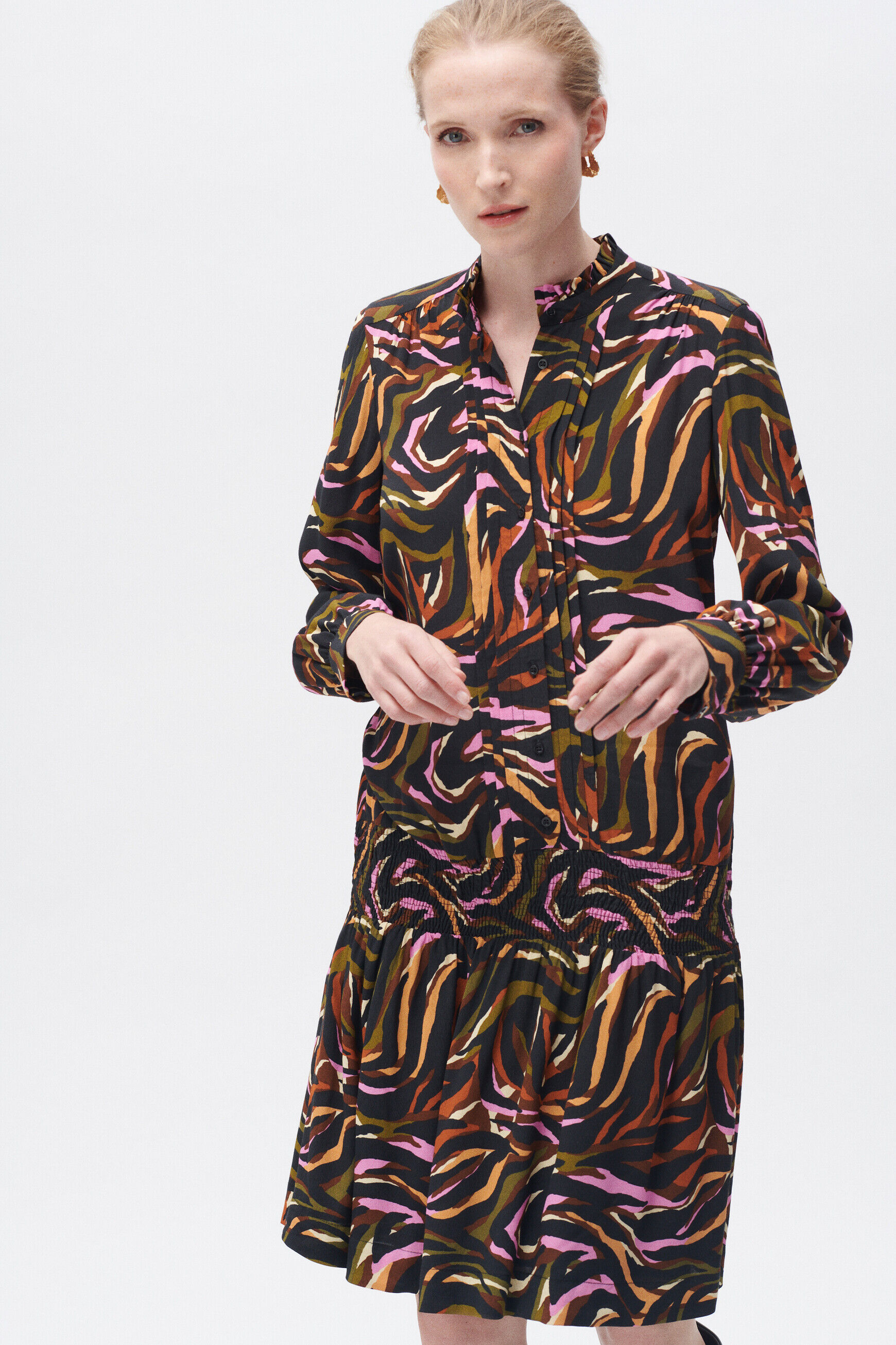 Robe sybil1 marron cognac femme