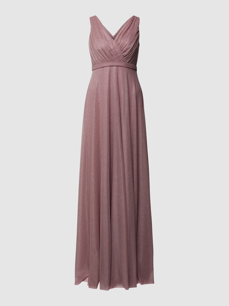 Abendkleid mit Taillenpasse in mauve