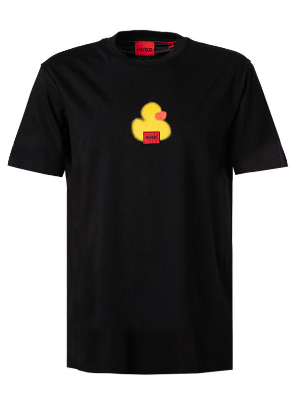 HUGO, T-Shirt, Baumwolle, schwarz