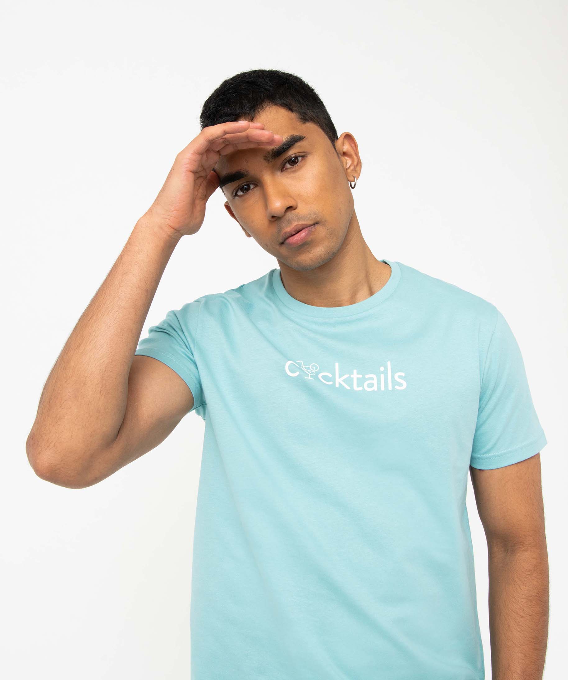 Tee-shirt homme à manches courtes à motif estival bleu | GEMO