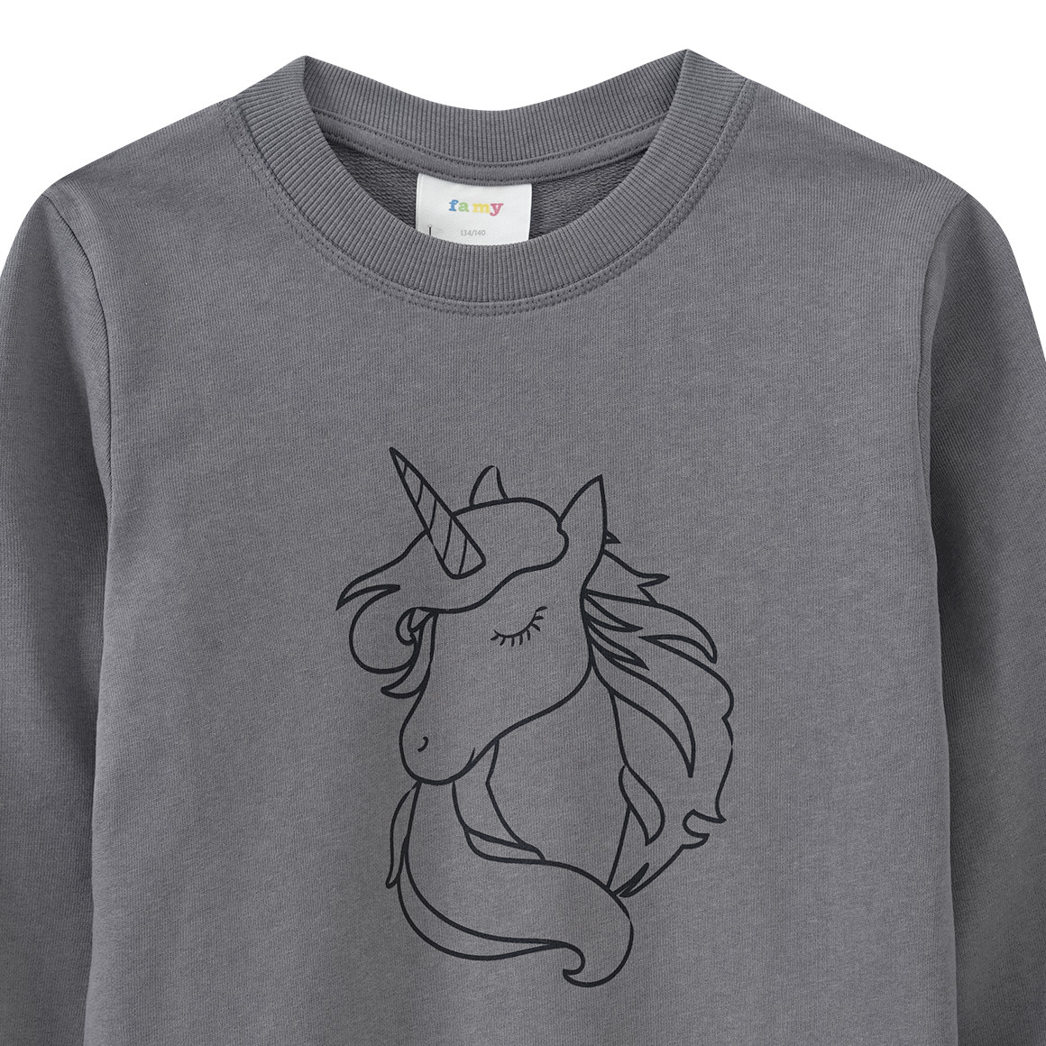 Mädchen Sweatshirt mit Einhorn-Print