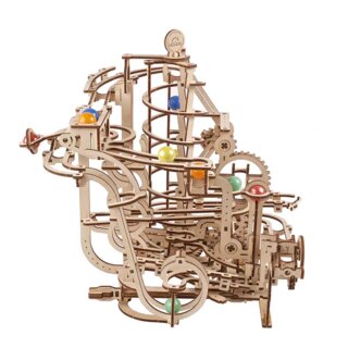 Mechanischer Modellbausatz Murmelbahn mit Spiralaufzug