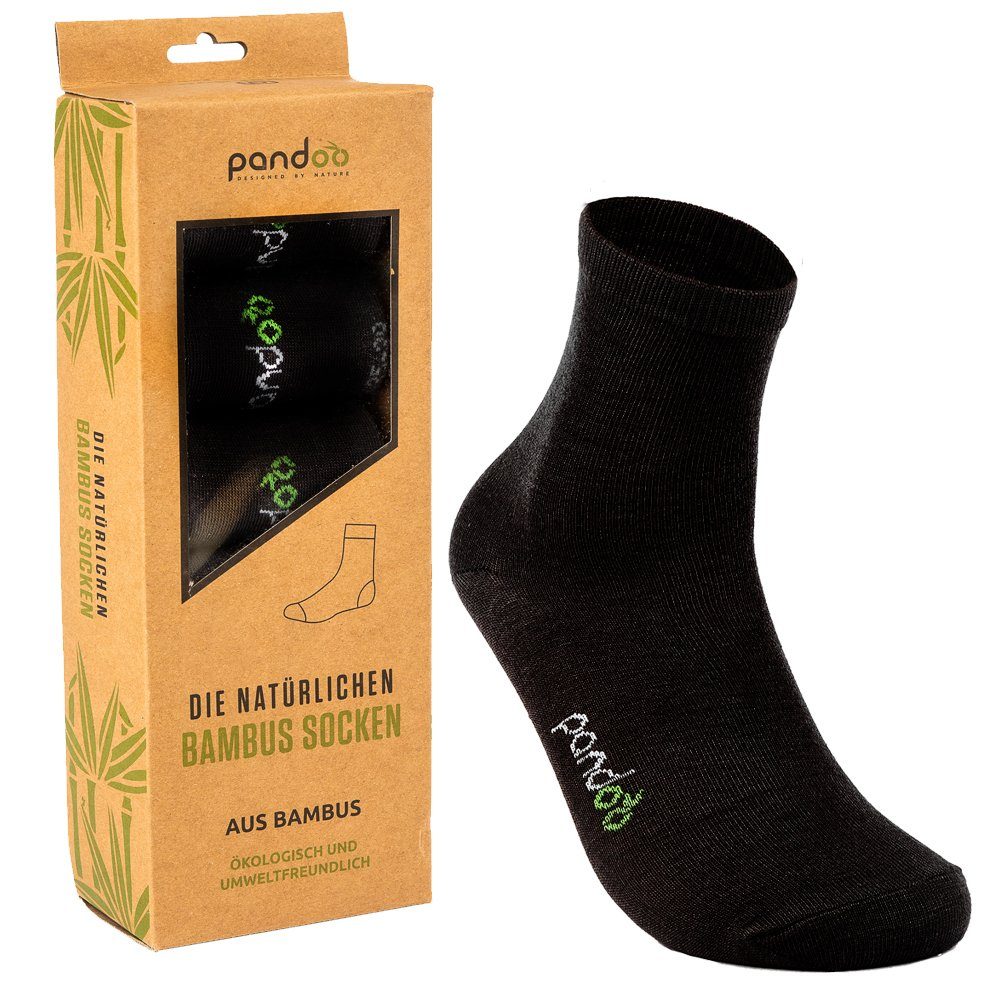 pandoo Sportsocken Sportsocken, 6er Pack aus Viskose (Bambus Zellstoff)