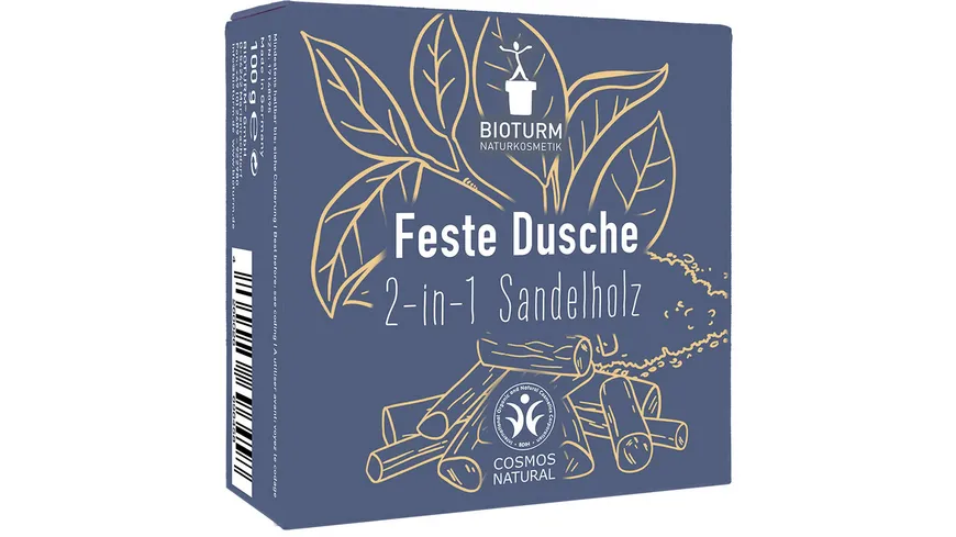 BIOTURM Feste Dusche 2-in-1 Sandelholz 100 g
