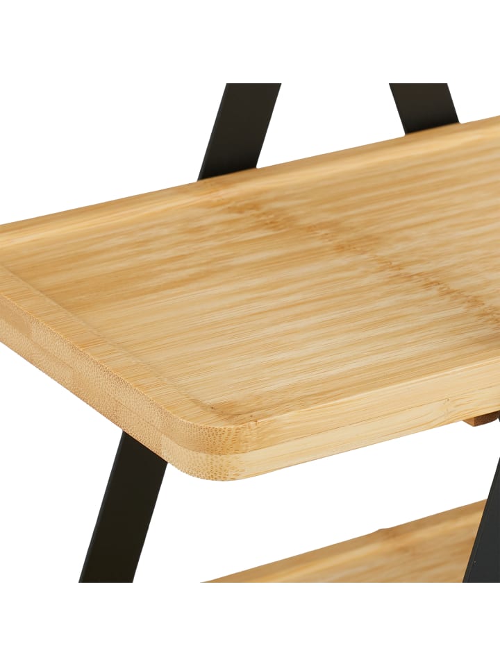 relaxdays Etagere in Natur/ Schwarz - (B)41 x (H)42 x (T)16,5 cm günstig kaufen onesize
