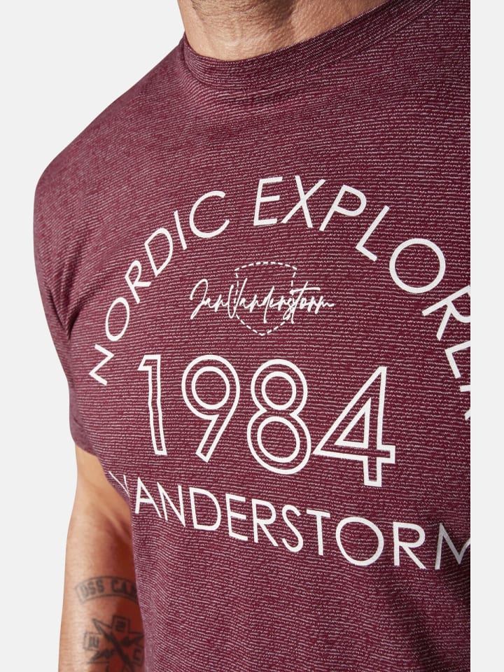 Jan Vanderstorm T-Shirt KERLOVAN in dunkelrot günstig kaufen