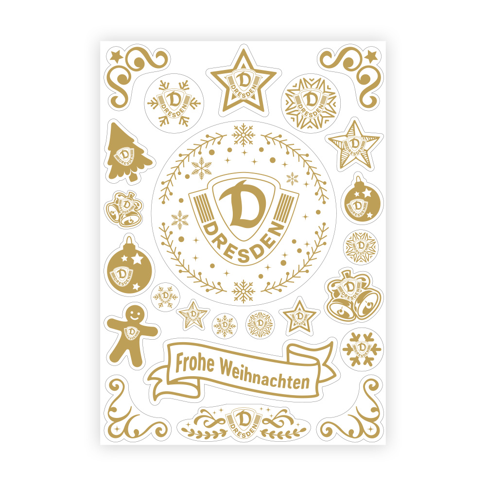 Fensterbilder 2er Bogen Set GOLD (A3)