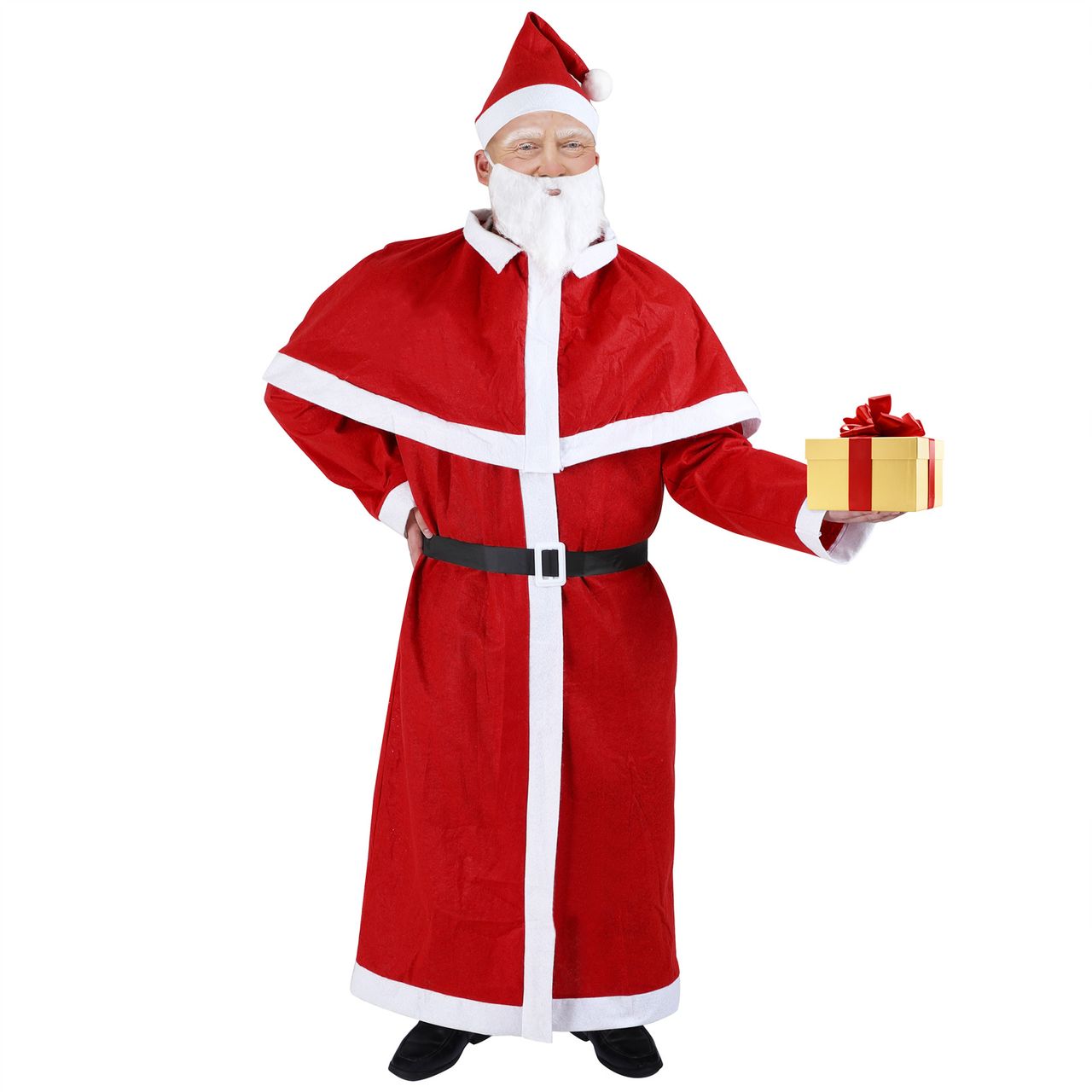 DEUBA Weihnachtsmannkostüm 5-tlg 135cm rot/weiß/schwarz