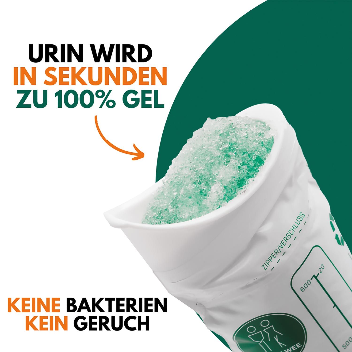 Notfalltoilette - 3x600ml Pinkelbeutel