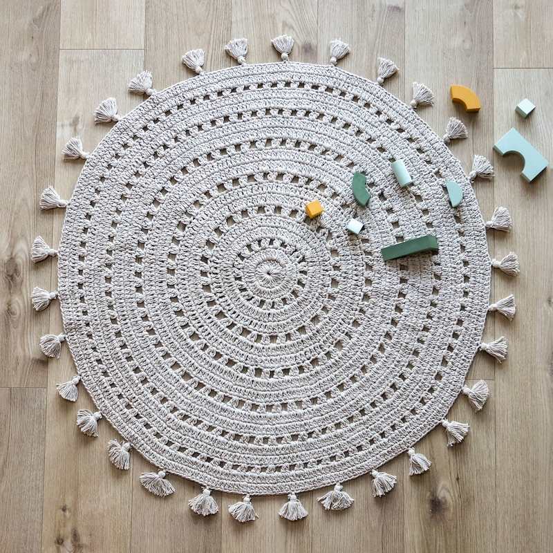 Tapis crochet 120cm NILA