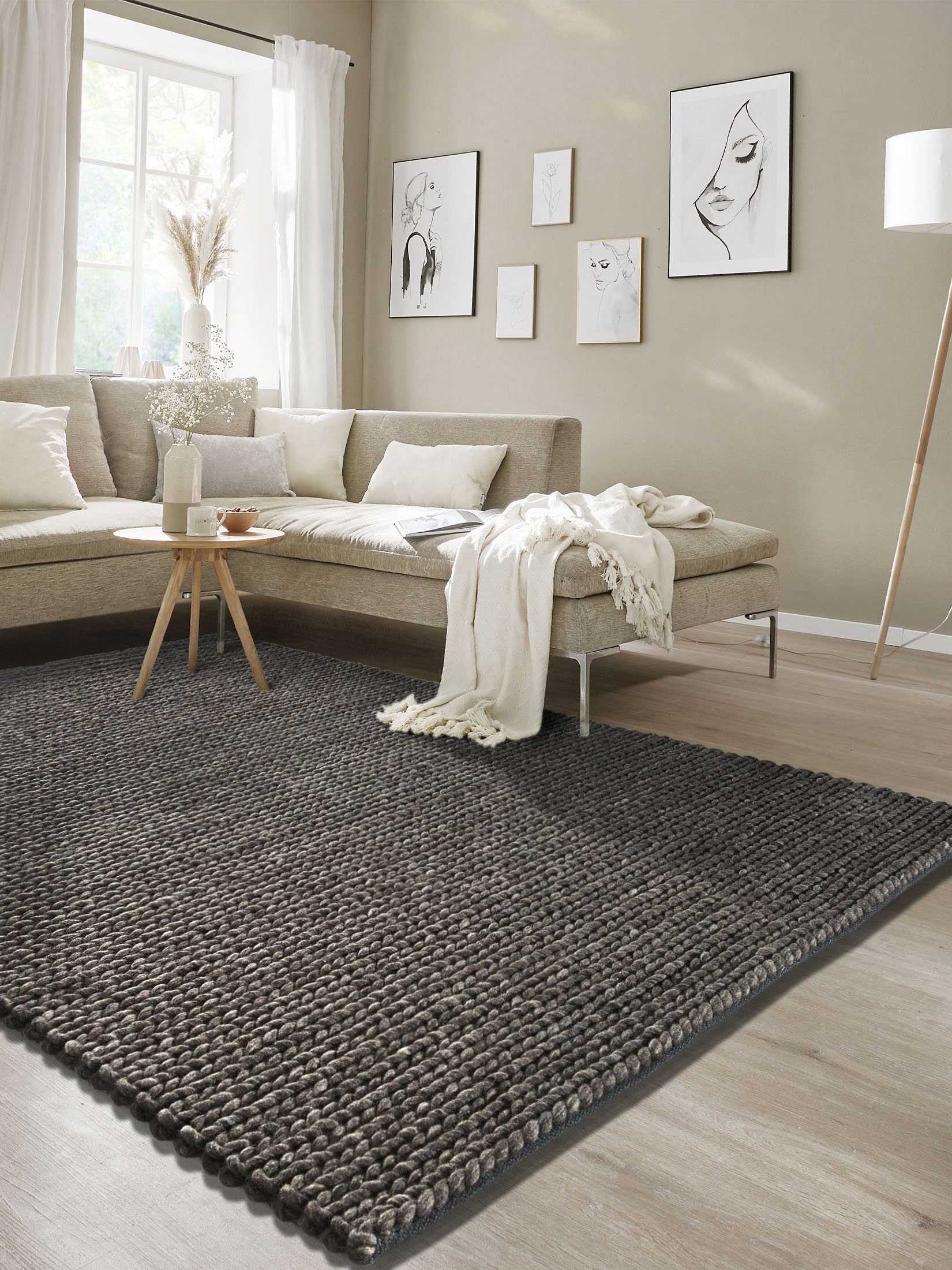Wool Empire Woll-Teppich, Dark Grey