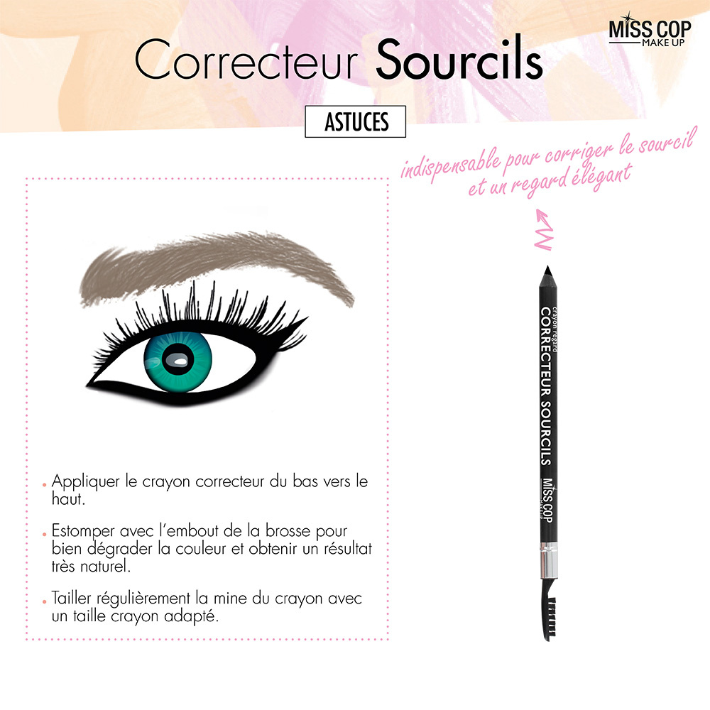miss cop Crayon Correcteur Crayon sourcils
