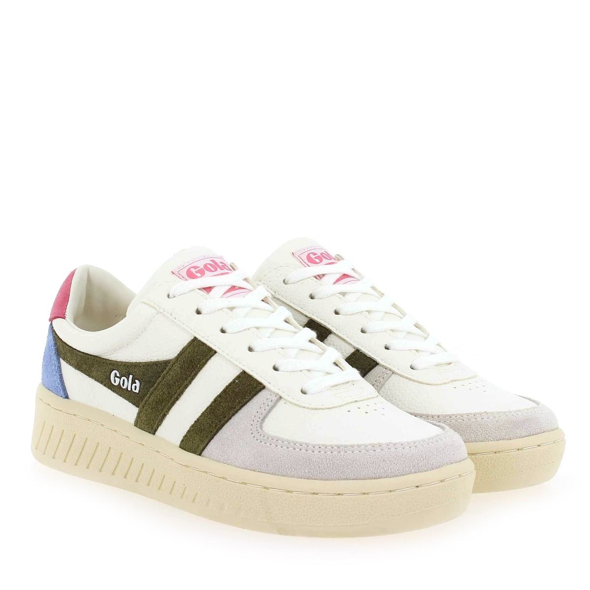 Gola  GRANDSLAM TRIDENT CLA415 - Blanc Kaki