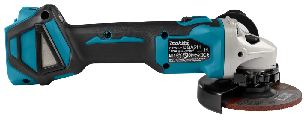 Polizor unghiular Makita DGA511ZJ 18V 125 mm fără baterii și încărcător în cutie MBox