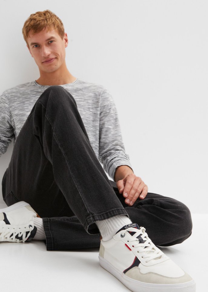 Regular Fit Schlupfjeans mit Komfortschnitt, Straight