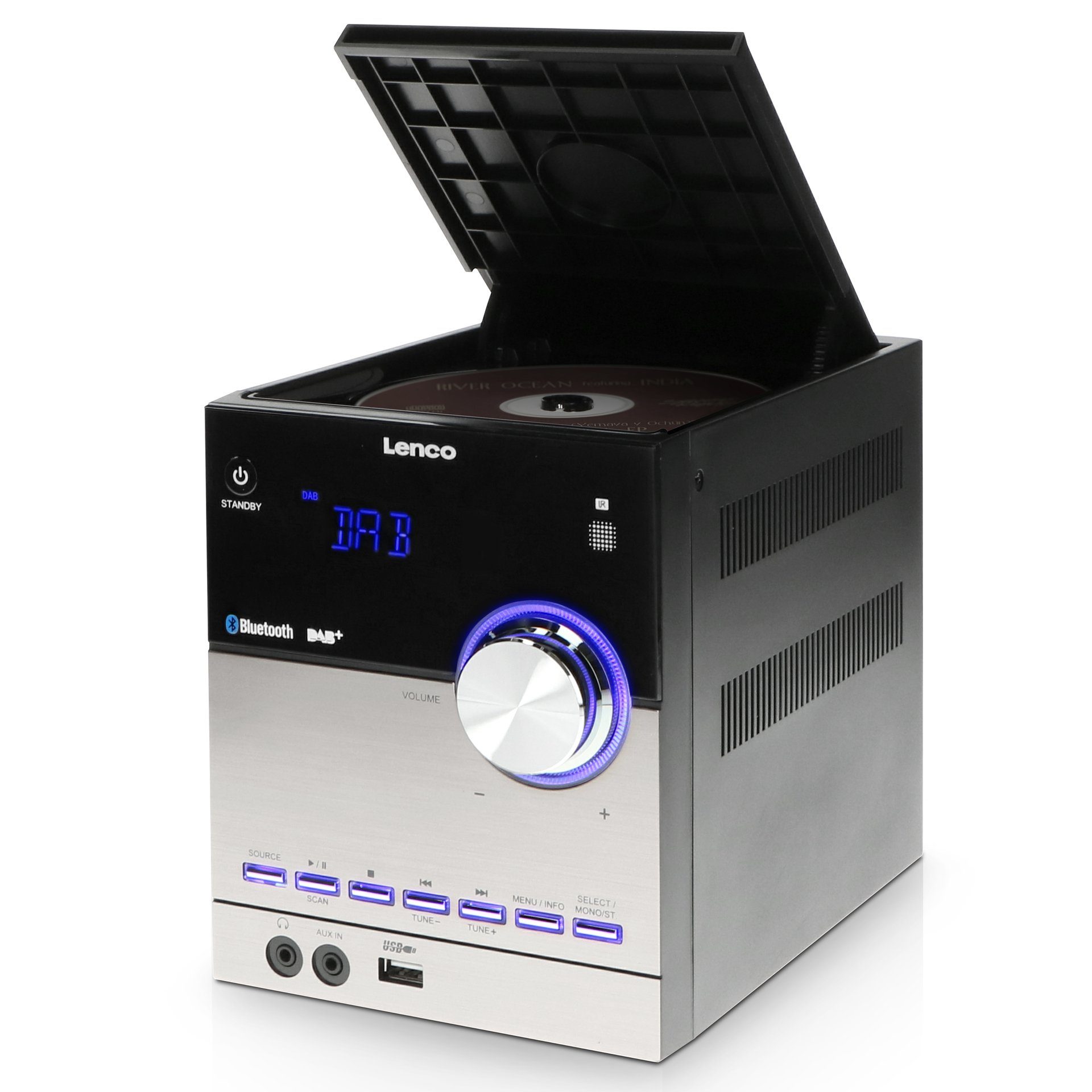 Lenco MC-150 Micro Stereoanlage mit DAB+, FM, CD, BT, USB Microanlage (Digitalradio (DAB), 10 W)