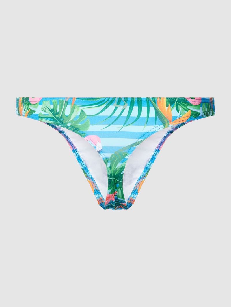 Badehose mit Label-Detail in pink