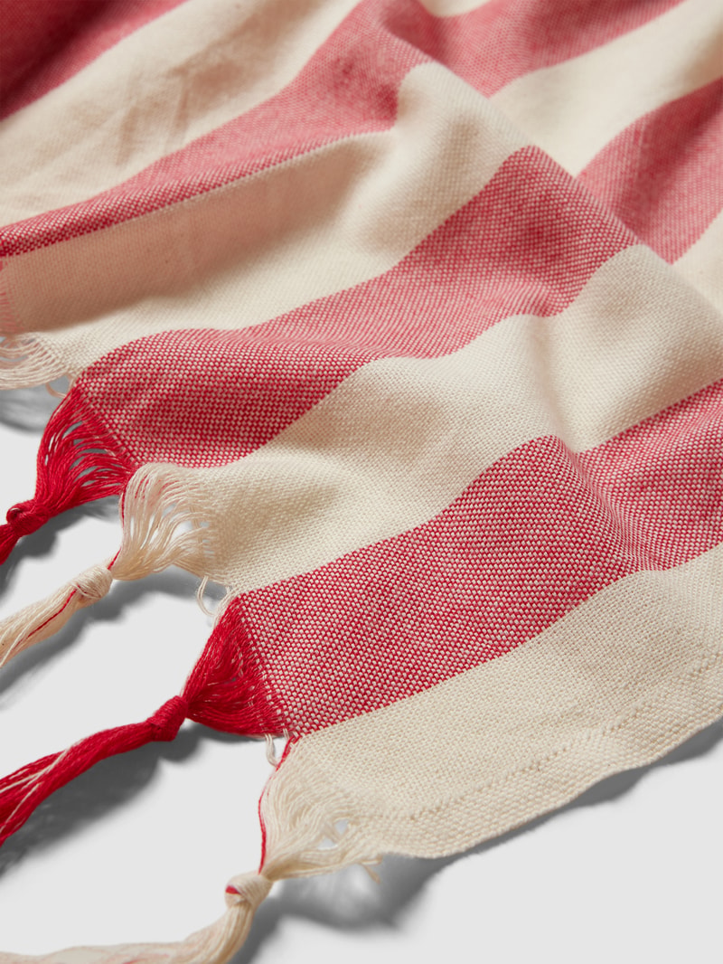 Strandtuch mit Allover-Muster Modell 'FOUTAS' in rot