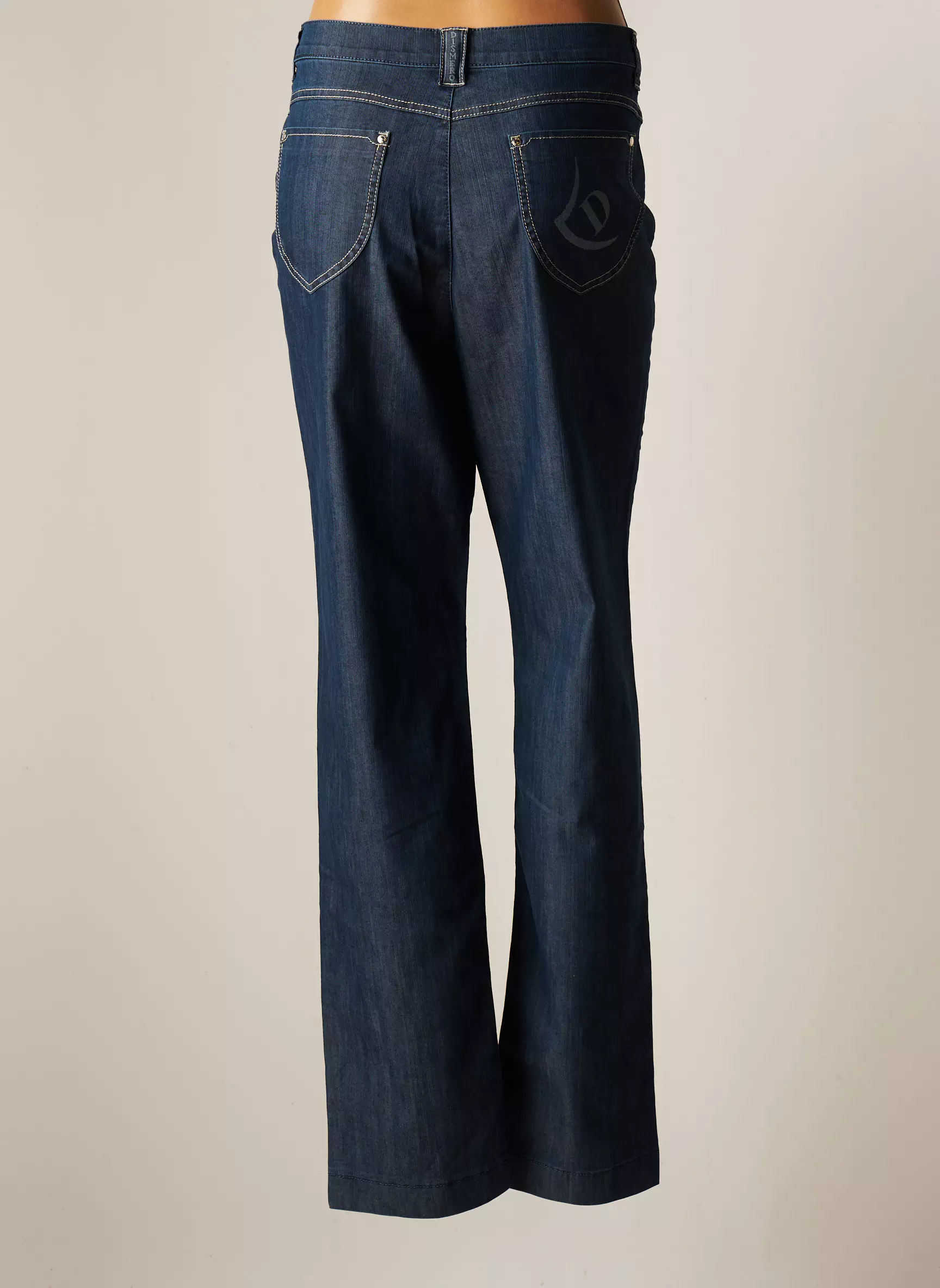 Dismero Jeans Coupe Droite Femme couleur bleu