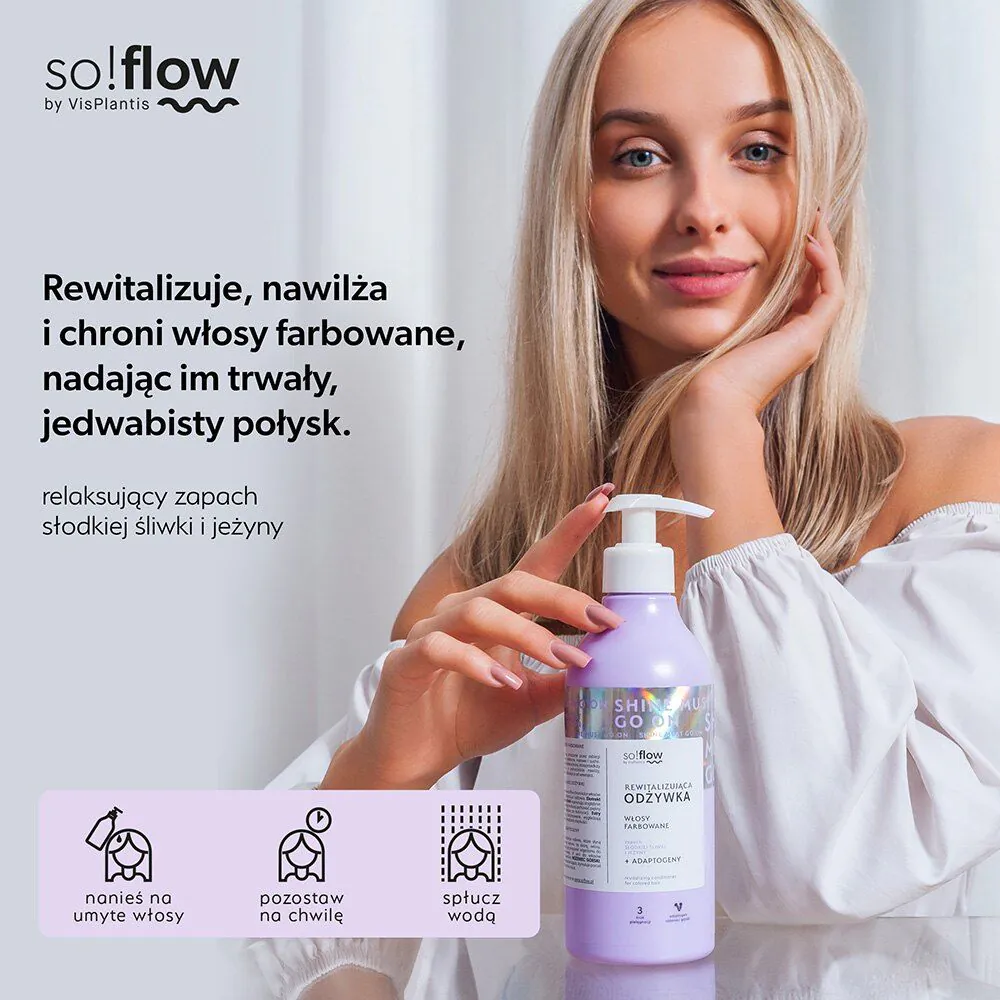„So!Flow“ atgaivinamasis dažytų plaukų kondicionierius