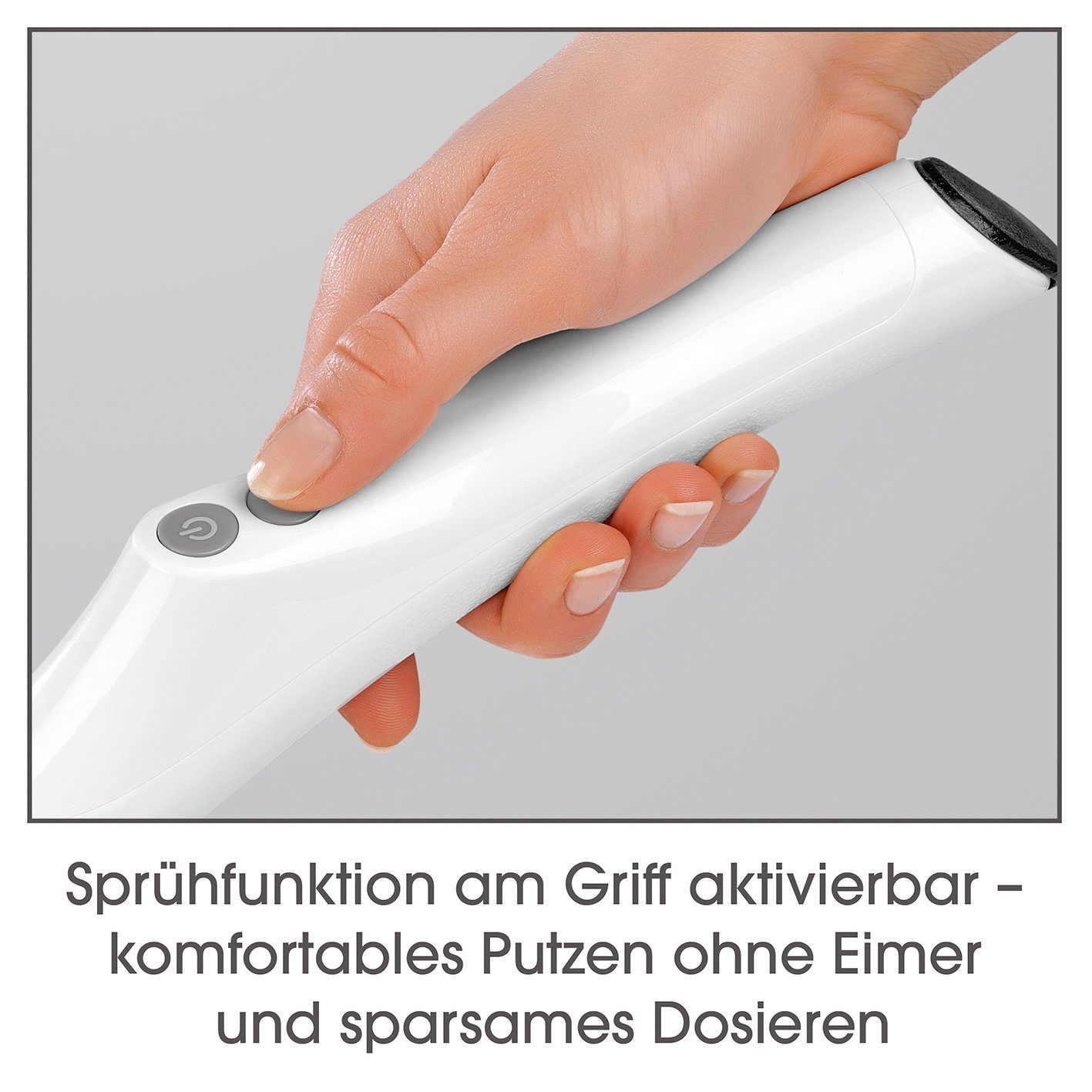 CLEANmaxx Akku-Wischmopp Vibrationsmopp ohne Kraftaufwand, 11,1V weiß