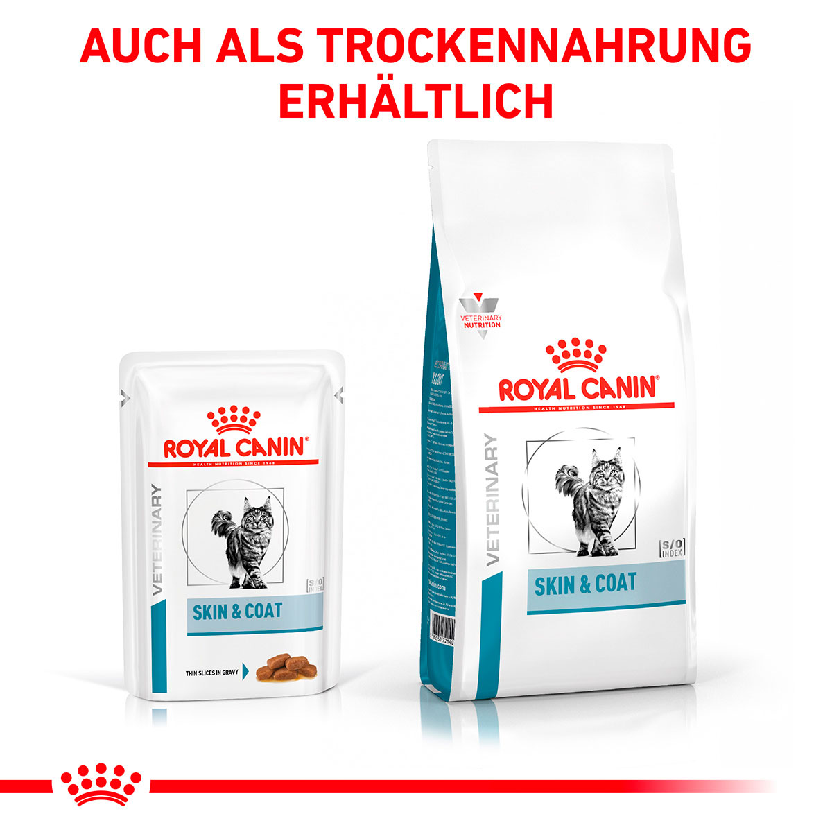 ROYAL CANIN Veterinary SKIN & COAT Nassfutter für Katzen 12x85g