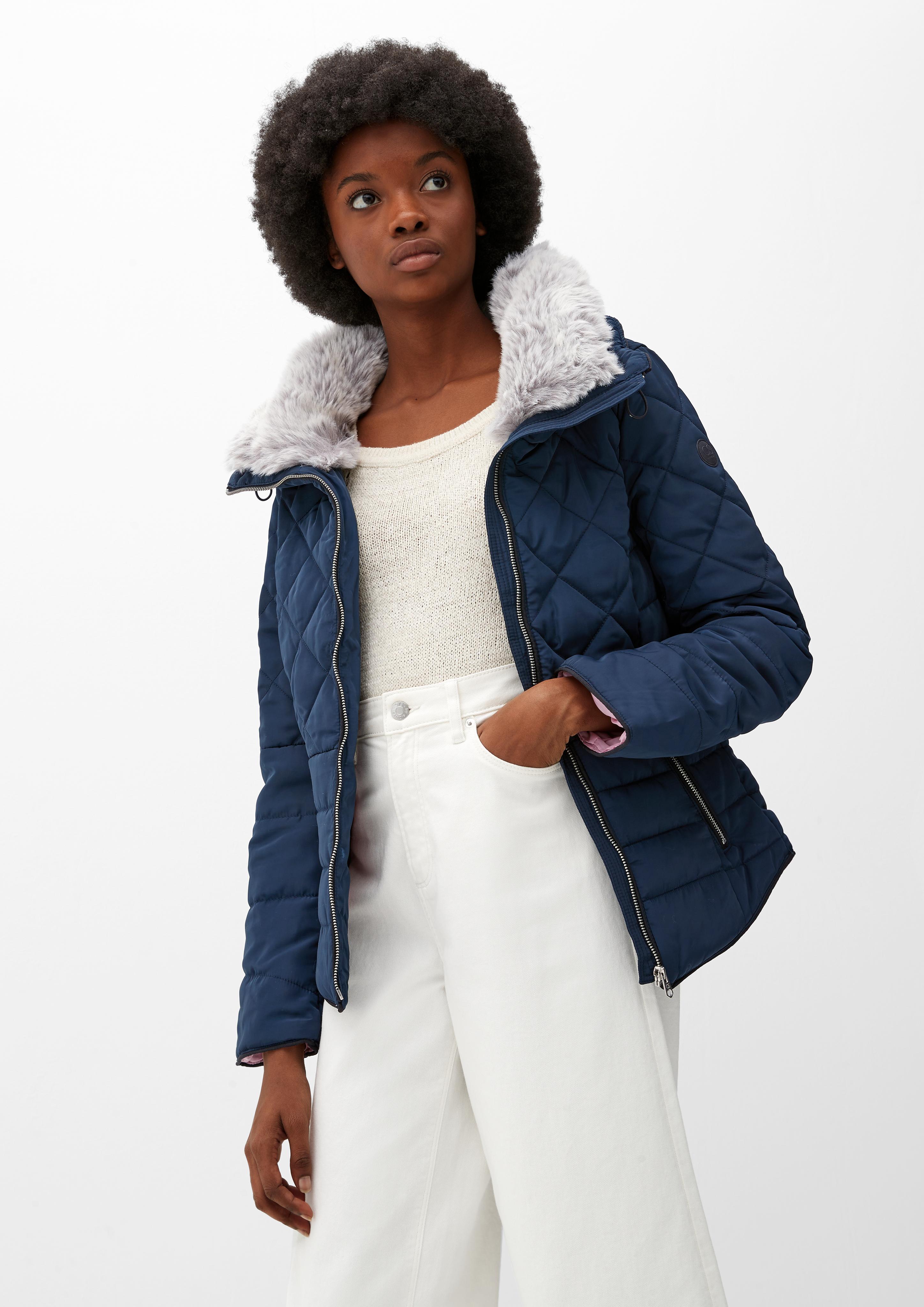 Steppjacke mit abnehmbarem Fellkragen  2115525-5952