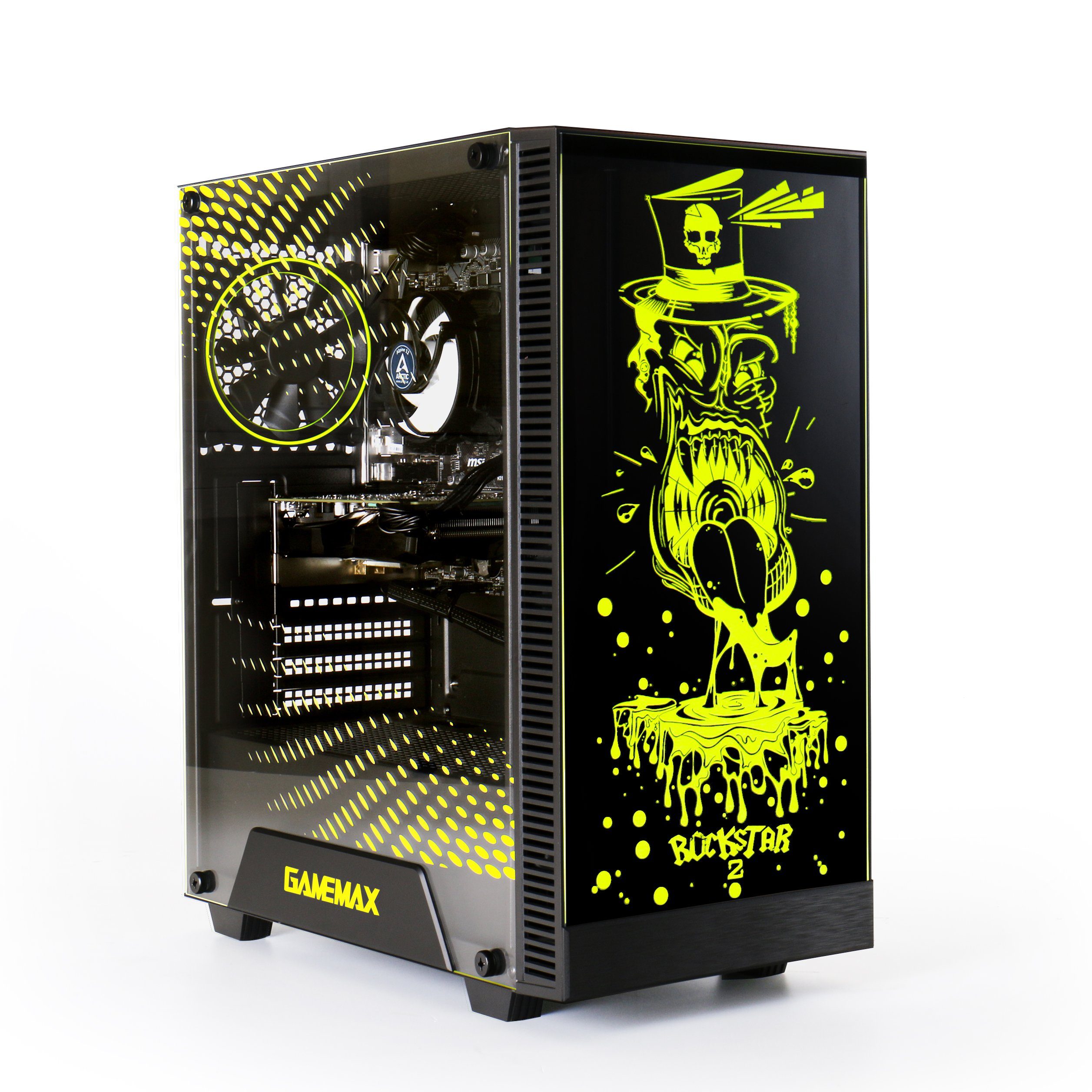 Hyrican Rockstar 6737 Gaming-PC (AMD Ryzen 7 5700G, Radeon Graphics, 16 GB RAM, 2000 GB SSD, Luftkühlung, Windows 11)