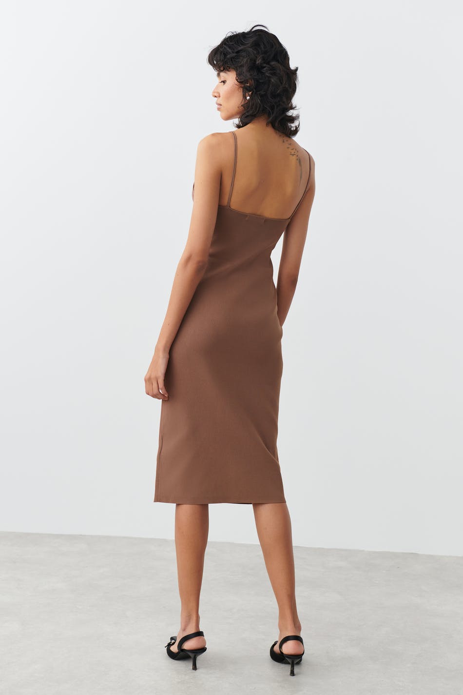 Knitted strap dress