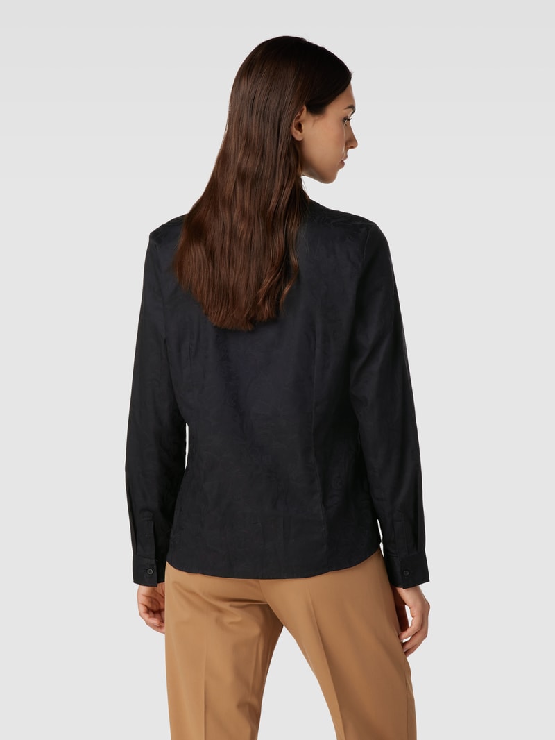 Bluse mit Stehkragen in schwarz