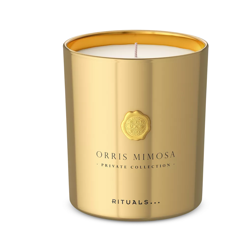 Bougie parfumée de luxe Orris Mimosa de la collection privée, 360 g