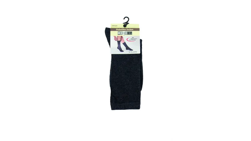 MOVE UP Diabetiker Socken mit Silberionen-Ausrüstung anthrazit