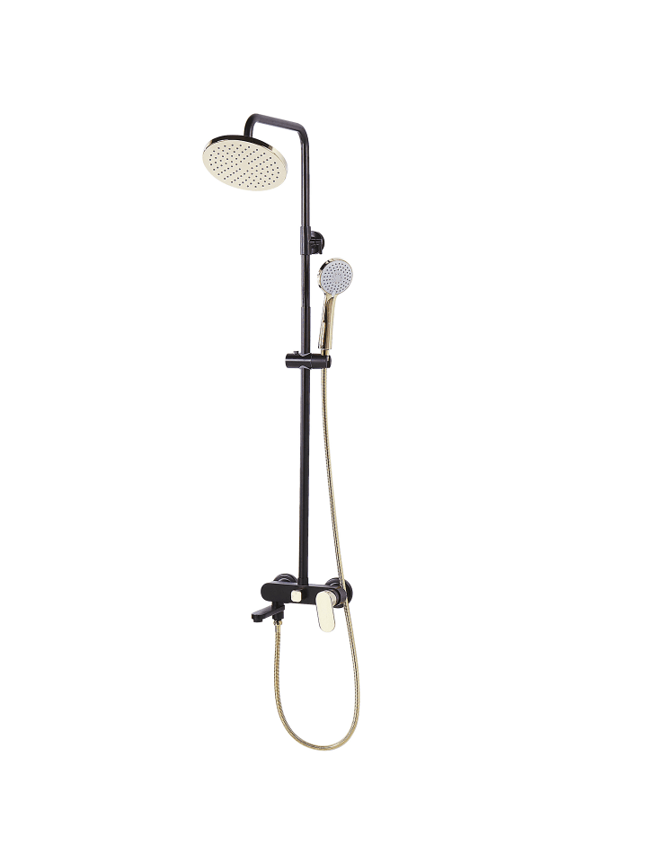 Beliani Wannenarmaturen GURARA in Schwarz/Gold - (W) 23 x (H) 83 x (L) 36 cm günstig kaufen onesize