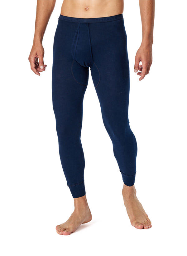 Schiesser, Lange Unterhose, Baumwolle, nachtblau