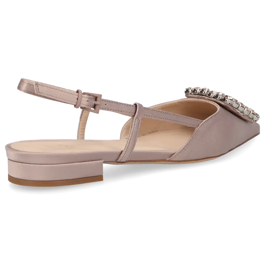 Roberto Festa - Sling-Ballerinas LAVANDA Seide - beige