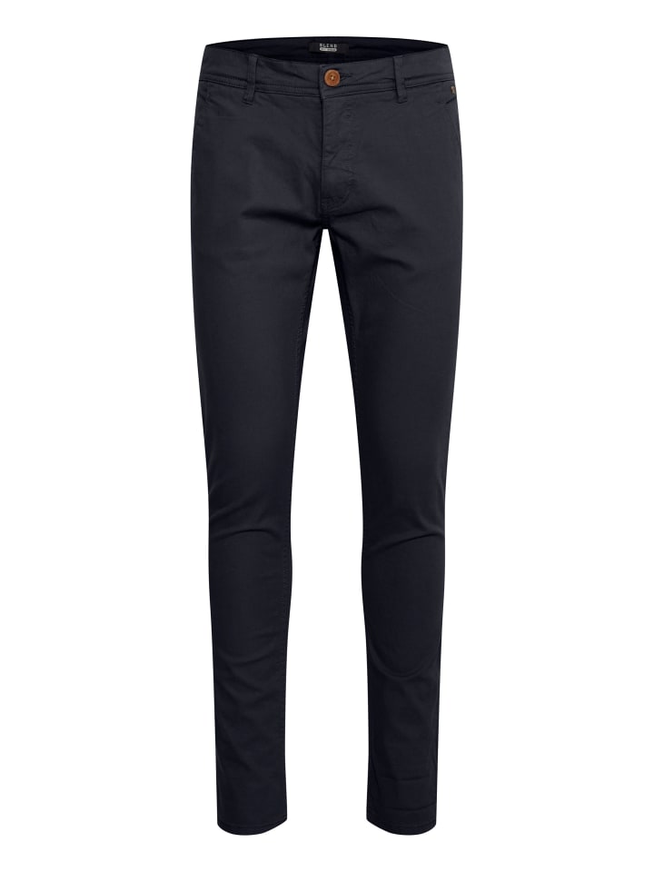 BLEND Chinohose BHNATAN pants - 20703472  Chinohose Slim Fit mit Gürtelschlaufen in Blau günstig kaufen