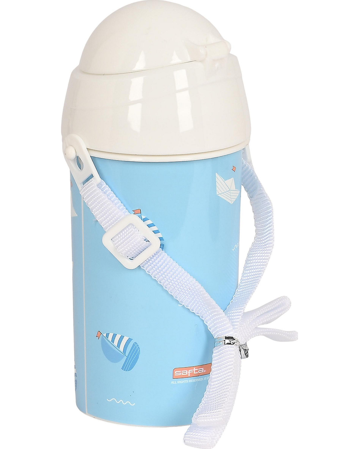 Trinkflasche Schiffchen, automatische Öffnung, inkl. Halm, 500 ml
