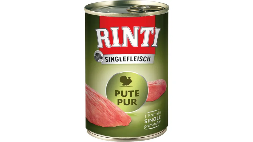 RINTI Hundenassfutter Singlefleisch Pute 400 g