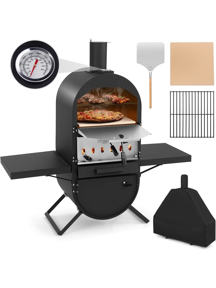 COSTWAY Pizzaofen Outdoor in Schwarz günstig kaufen onesize