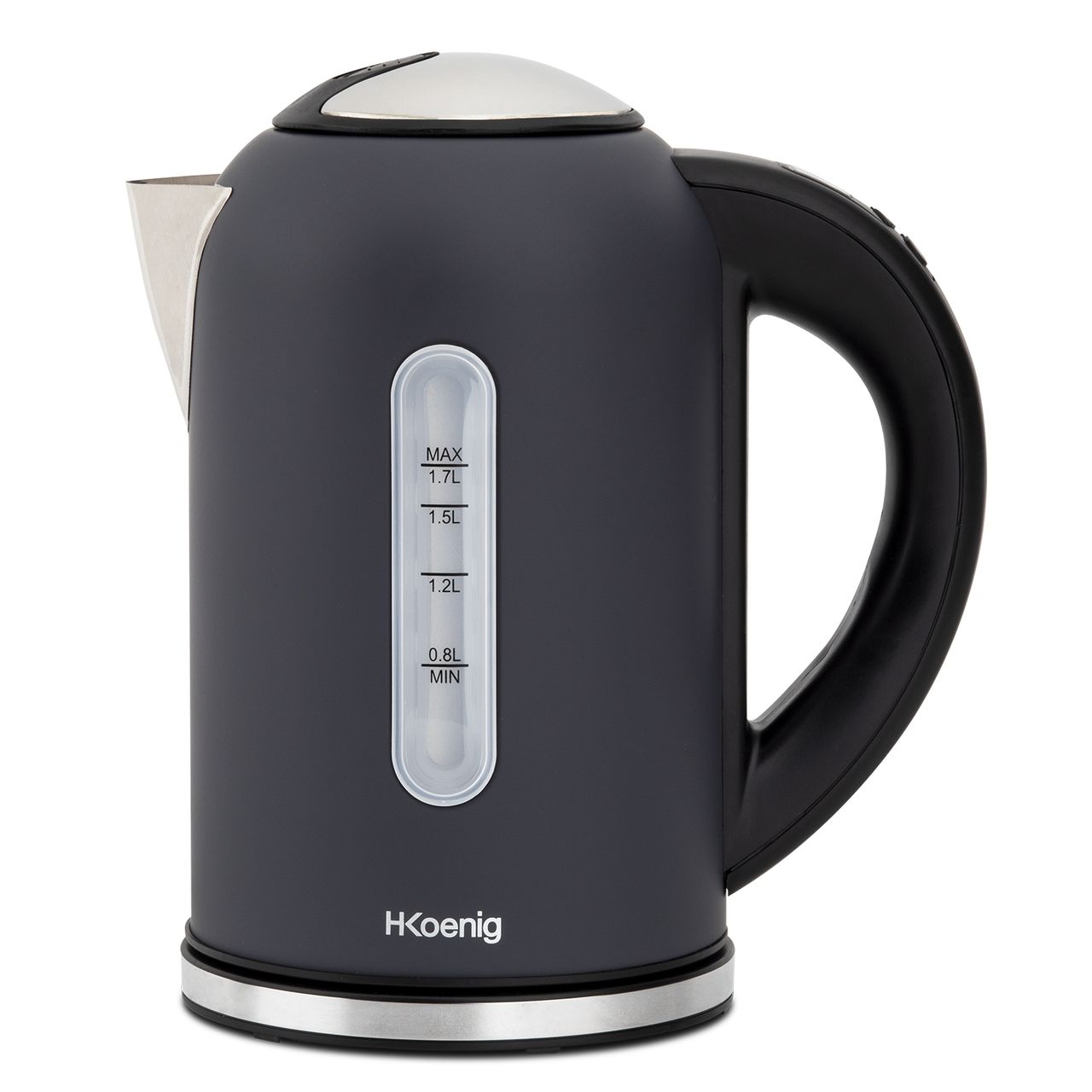 H.Koenig BOE52 - Wasserkocher mit einstellbarer Temperatur/ 1,7l/ 40-100°C/ 2200W / Schwarz