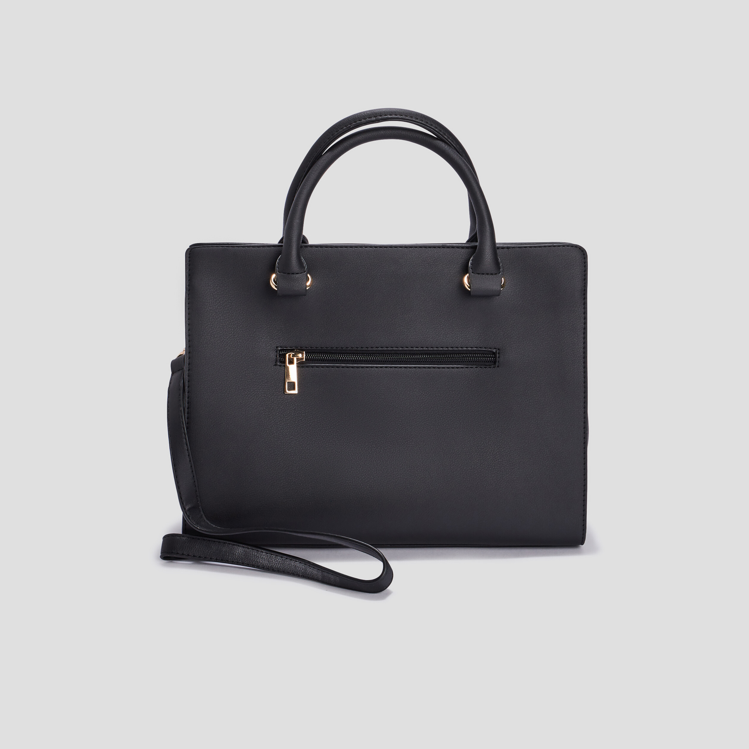 Sac rectangulaire ajouré noir femme | La Halle