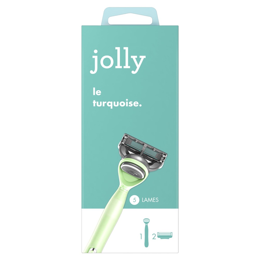 jolly jolly Rasoir Turquoise - 2 Lames Rasoirs