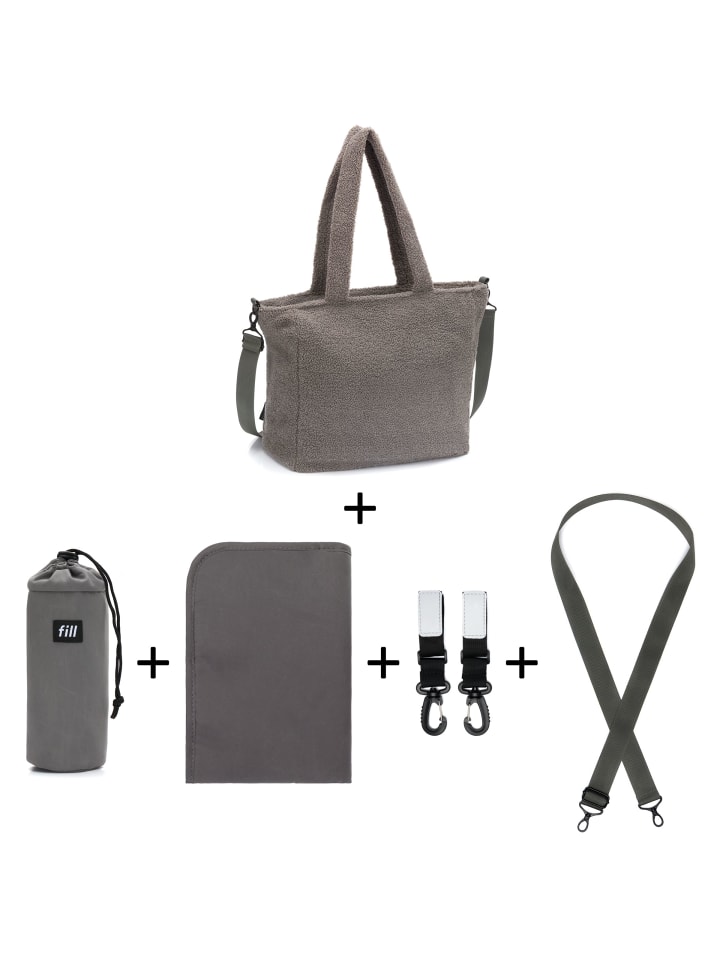 fillikid Wickeltasche Teddy Big Exklusiv in Grau günstig kaufen onesize