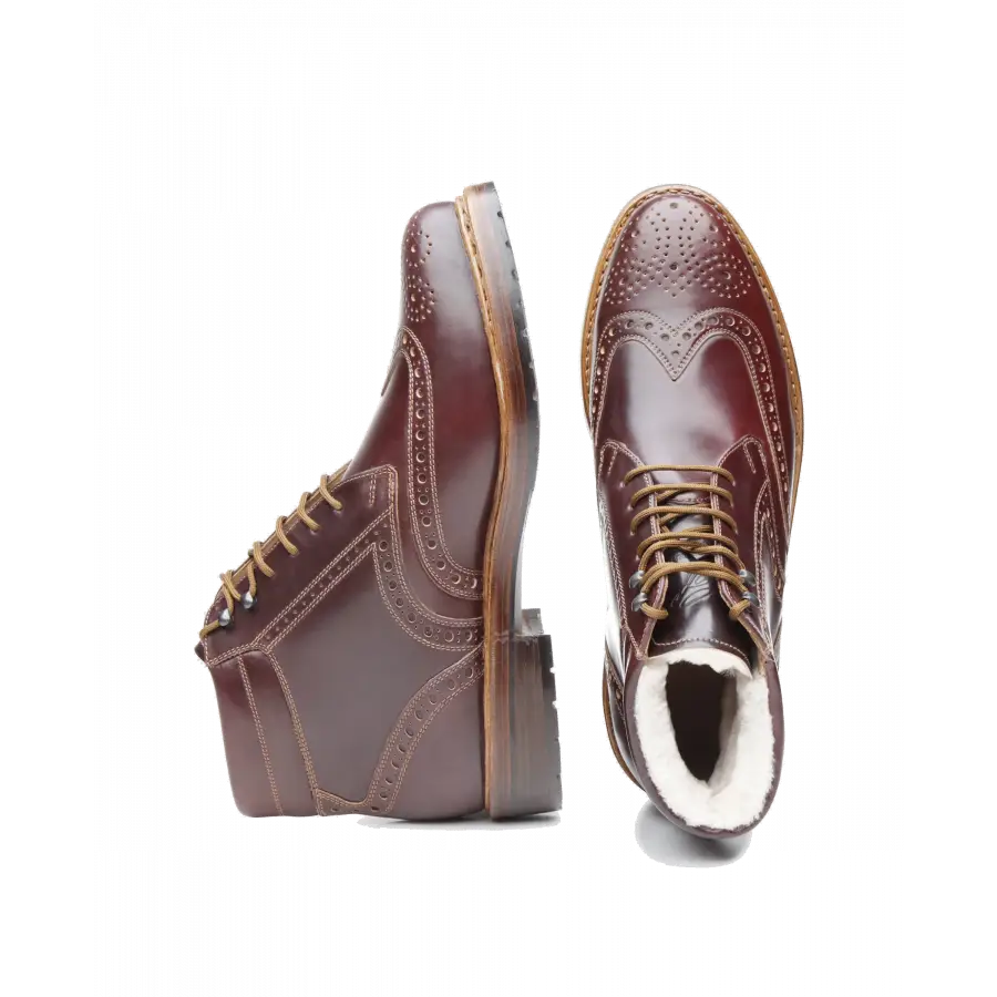 Heinrich Dinkelacker - Stiefeletten BUDA FULL-BROGUE C Cordovan - rot