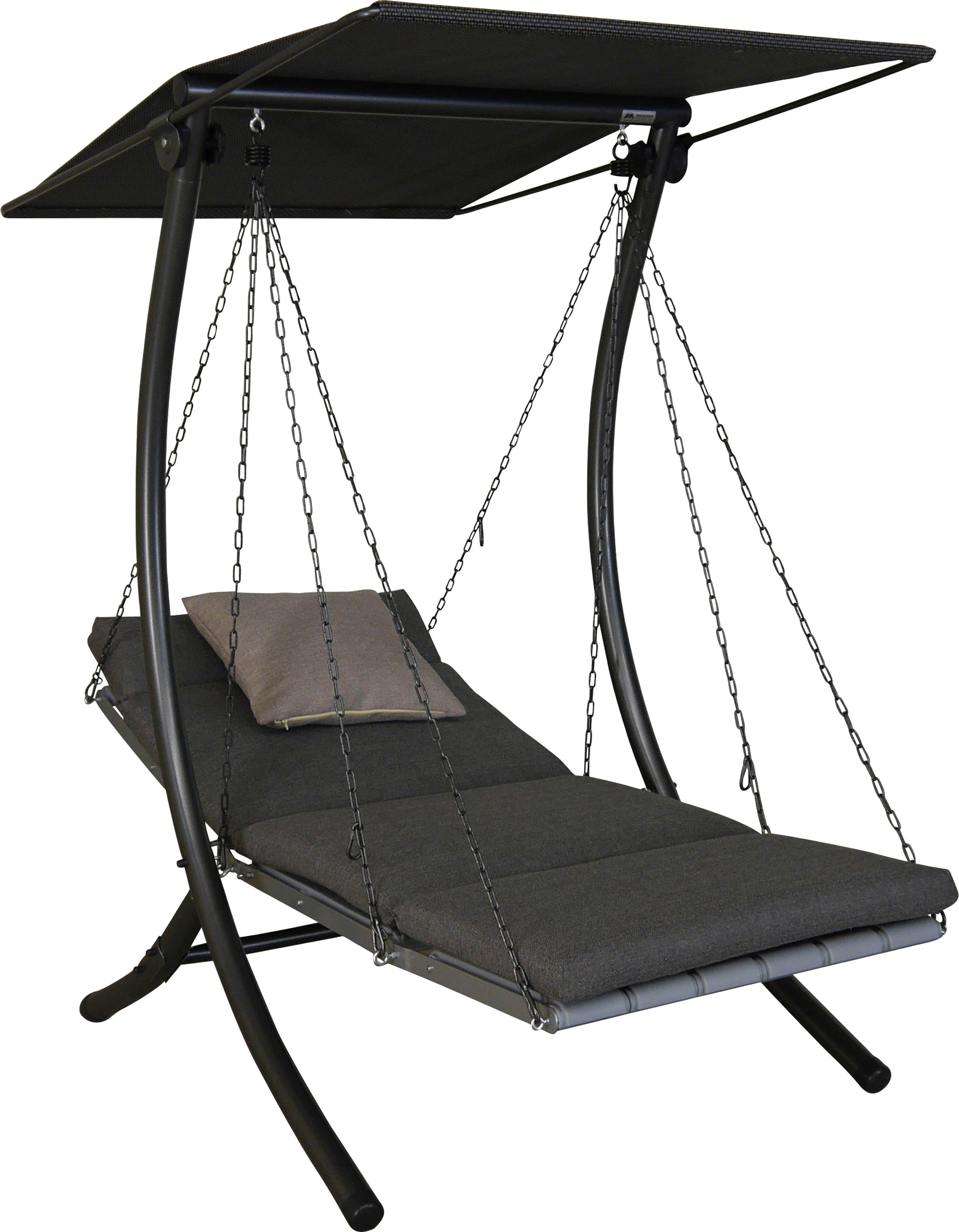 Angerer Freizeitmöbel Hollywoodschaukel Luxus Smart stone, 1-Sitzer, Bettfunktion, BxTxH: 100x145x160 cm