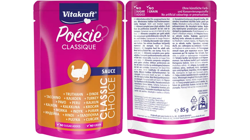 Vitakraft Poésie® Classique Sauce 1020 g