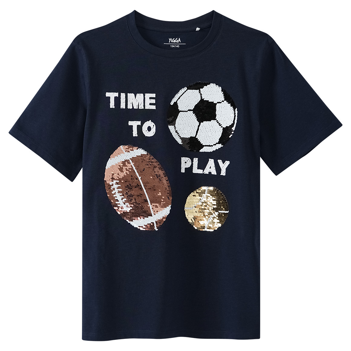 Jungen T-Shirt mit Wendepailletten