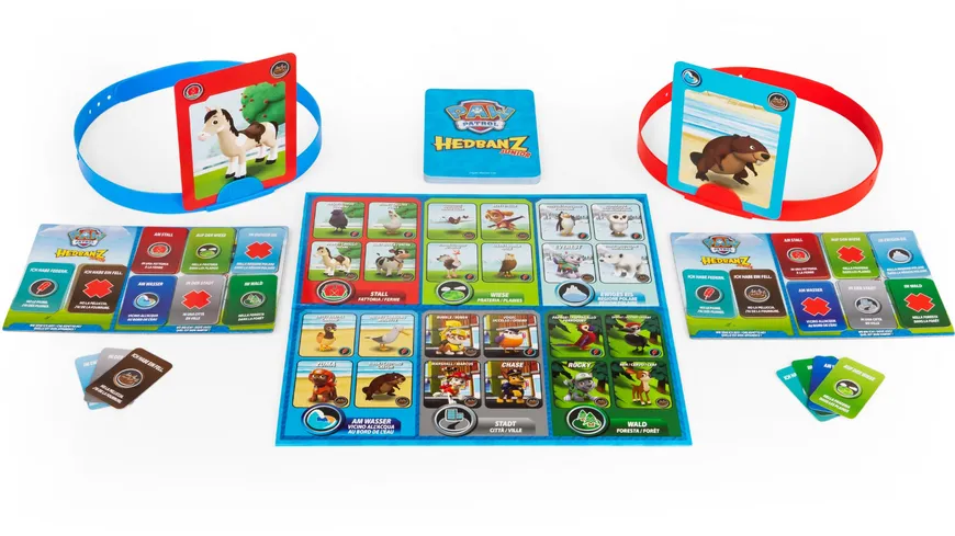 Spin Master - Hedbanz Junior – Paw Patrol, das witzige Ratespiel für 2-4 Fellfreunde ab 4 Jahren