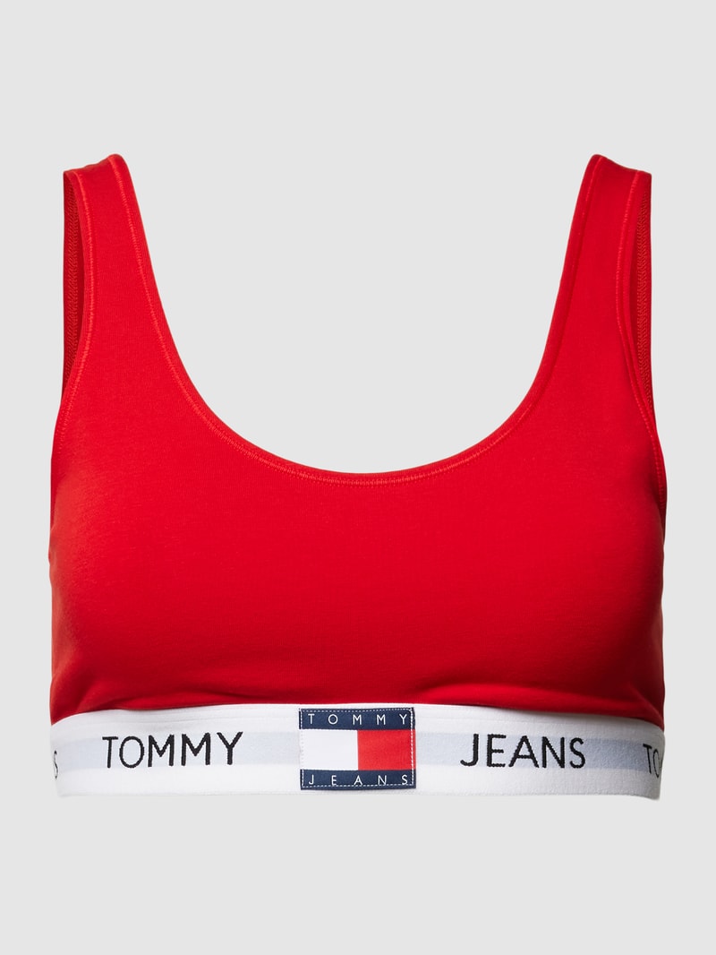 Bralette mit Logo-Saum Modell 'HERITAGE' in rot